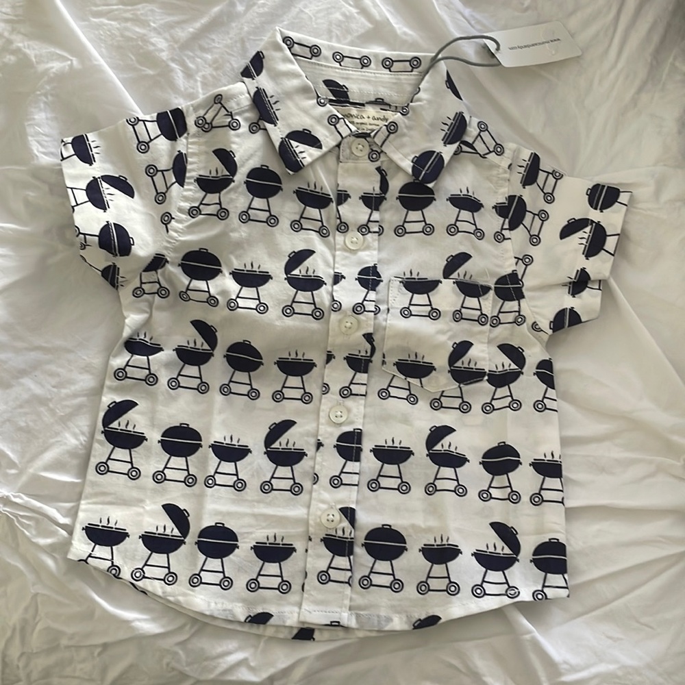[NWT] Monica + Andy Baby Boy Grills Button-Down